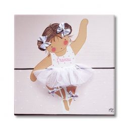 cuadros infantiles bailarina con nombre personalizado y original