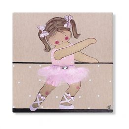 cuadros infantiles bailarinas personalizados con nombre artesanales lienzos decoracion regalos bebes ninos ninas blaucasa