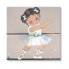 cuadros infantiles bailarinas personalizados con nombre artesanales lienzos decoracion regalos bebes ninos ninas blaucasa