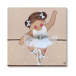 cuadros infantiles bailarinas personalizados con nombre artesanales lienzos decoracion regalos bebes ninos ninas blaucasa