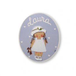 placas para puertas infantiles personalizadas con nombre bebe decorativa artesanal nina nino regalos originales blaucasa pamela gorrito osito