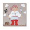 cuadro infantil niño pirata loro pintura personalizado con nombre bandera pañuelo