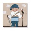 cuadros infantiles niño pirata loro pintura personalizado con nombre espada