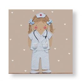 Cuadros Infantiles Originales Personalizados Niña Medica
