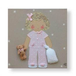 Cuadros Infantiles Originales Personalizados Niña Pijama