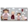 cuadros infantiles personalizados con nombre artesanales lienzos decoracion regalos bebes niños niñas blaucasa hermanos