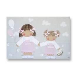 cuadros infantiles personalizados con nombre artesanales lienzos decoracion regalos bebes niños niñas blaucasa hermanos
