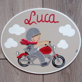 Placa con Nombre Niño Harley
