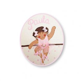placas para puertas infantiles personalizadas con nombre bebe decorativa artesanal nina nino regalos originales bailarina ballet