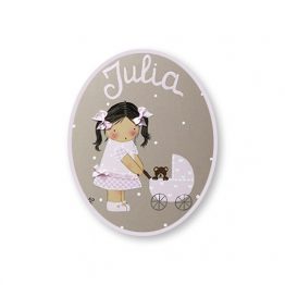 placas para puertas infantiles personalizadas con nombre bebe decorativa artesanal nina nino regalos originales blaucasa carrito