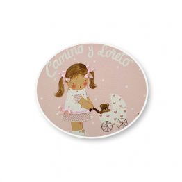 placas para puertas infantiles personalizadas con nombre bebe decorativa artesanal nina nino regalos originales blaucasa carrito