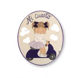 placas para puertas infantiles personalizadas con nombre bebe decorativa artesanal nina nino regalos originales vespa moto