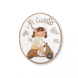 placas para puertas infantiles personalizadas con nombre bebe decorativa artesanal nina nino regalos originales vespa moto