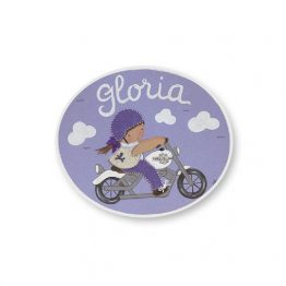 placas para puertas infantiles personalizadas con nombre bebe decorativa artesanal nina nino regalos originales harley moto
