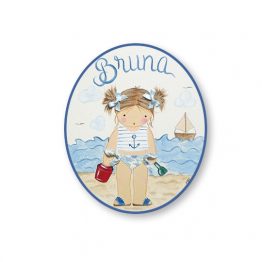 placas para puertas infantiles personalizadas con nombre bebe decorativa artesanal nina nino regalos originales playa
