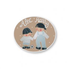 placas para puertas infantiles personalizadas con nombre bebe decorativa artesanal nina nino regalos originales hermanos juguetes
