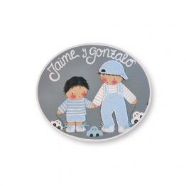 placas para puertas infantiles personalizadas con nombre bebe decorativa artesanal nina nino regalos originales hermano juguetes