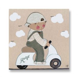 Cuadros Infantiles Originales Personalizados Niño Moto