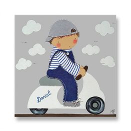 Cuadros Infantiles Originales Personalizados Niño Moto