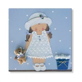 cuadros infantiles personalizados con nombre artesanales lienzos decoracion regalos bebes niños niñas blaucasa pamela maceta