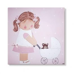 cuadros infantiles personalizados con nombre artesanales lienzos decoracion regalos bebes niños niñas blaucasa pamela maceta