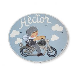 placa puerta infantil moto harley