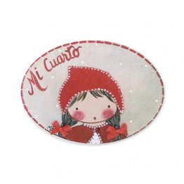 placas para puertas intantiles personalizadas con nombre bebe decorativa artesanal niña niño regalos originales blaucasa caperucita roja