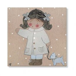 cuadros infantiles personalizados con nombre artesanales lienzos decoracion regalos bebes niños niñas blaucasa perrito