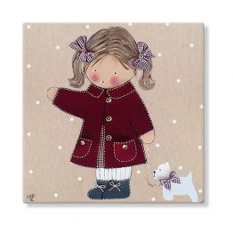 cuadros infantiles personalizados con nombre artesanales lienzos decoracion regalos bebes niños niñas blaucasa perrito
