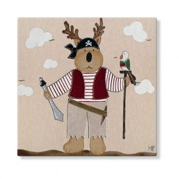 cuadros infantiles personalizados con nombre artesanales lienzos decoracion regalos bebes niños niñas blaucasa animales ciervo