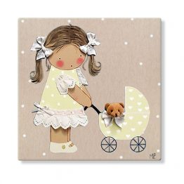 cuadros infantiles personalizados con nombre artesanales lienzos decoracion regalos bebes niños niñas blaucasa carrito