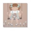 cuadros infantiles personalizados con nombre artesanales lienzos decoracion regalos bebes niños niñas blaucasa columpio