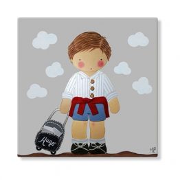 cuadros infantiles personalizados con nombre artesanales lienzos decoracion regalos bebes niños niñas blaucasa cartera colegio