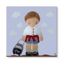 cuadros infantiles personalizados con nombre artesanales lienzos decoracion regalos bebes niños niñas blaucasa cartera colegio