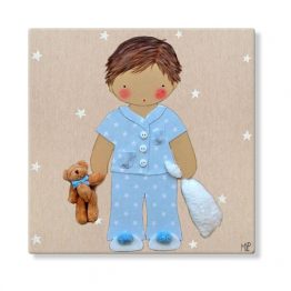 cuadros infantiles personalizados con nombre artesanales lienzos decoracion regalos bebes niños niñas blaucasa pijama