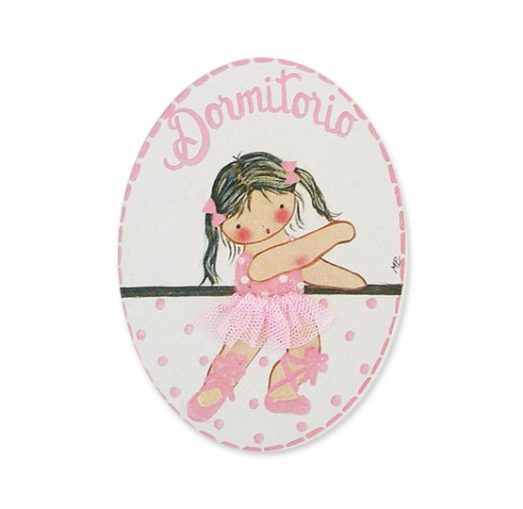 placas para puertas intantiles personalizadas con nombre bebe decorativa artesanal niña niño regalos originales blaucasa bailarina ballet