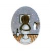 placas para puertas de casa baño retrete azul