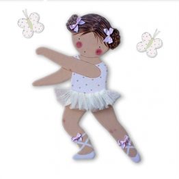 siluetas infantiles de madera personalizadas artesanales para regalos originales niña niño bebe imagenes blaucasa bailarina rosa mariposas