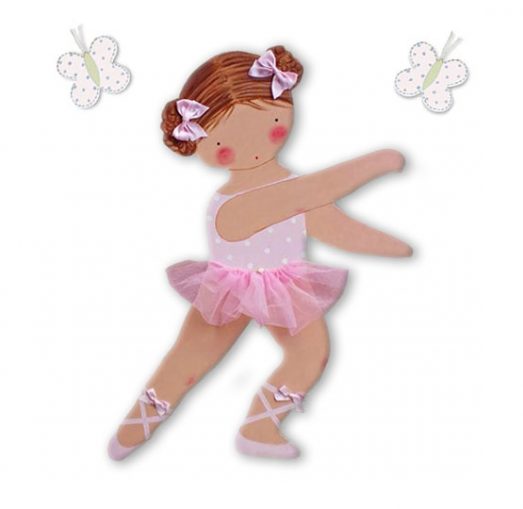 siluetas infantiles de madera personalizadas artesanales para regalos originales niña niño bebe imagenes blaucasa bailarina rosa mariposas