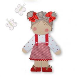 siluetas infantiles de madera personalizadas artesanales para regalos originales niña niño bebe imagenes blaucasa con mariposas