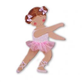 siluetas infantiles de madera personalizadas artesanales para regalos originales niña niño bebe imagenes blaucasa bailarina rosa