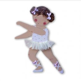 siluetas infantiles de madera personalizadas artesanales para regalos originales niña niño bebe imagenes blaucasa bailarina blanco