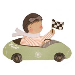 siluetas infantiles de madera personalizadas artesanales para regalos originales niña niño bebe imagenes blaucasa coche piloto de carreras