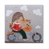 cuadros infantiles personalizados con nombre artesanales lienzos decoracion regalos bebes niños niñas blaucasa moto harley