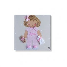 cuadros infantiles personalizados con nombre artesanales lienzos decoracion regalos bebes niños niñas blaucasa pijama