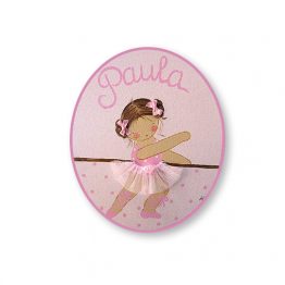 placas para puertas infantiles personalizadas con nombre bebe decorativa artesanal nina nino regalos originales blaucasa bailarina ballet