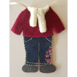 Disfraz para Muñeca 20cm Granate