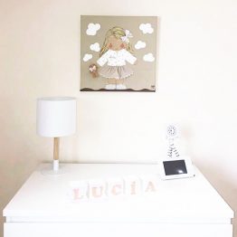 Habitación de Niña con Encantadores Cuadros Infantiles: Decoración de Pared para el Cuarto de Bebé