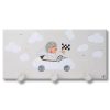 Perchero infantil pared de madera coche piloto