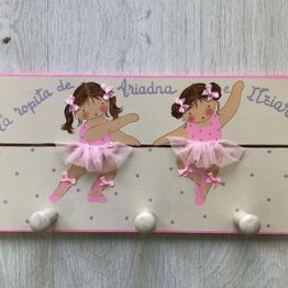 Perchero Infantil Pared Bailarinas